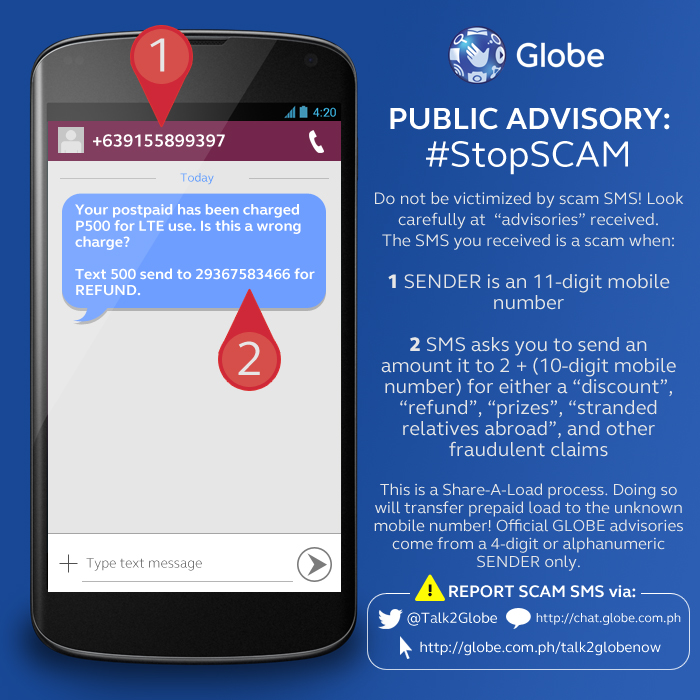 Public Advisory from Globe Telecom