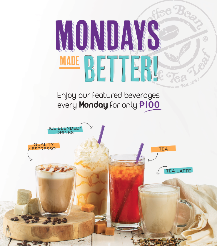 Featured Beverages Every Monday for Php 100 Only! curlydianne