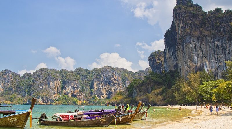 Railay Beach is perfect for those seeking a scenic and serene refuge. Photo is from the Tourism Authority of Thailand.