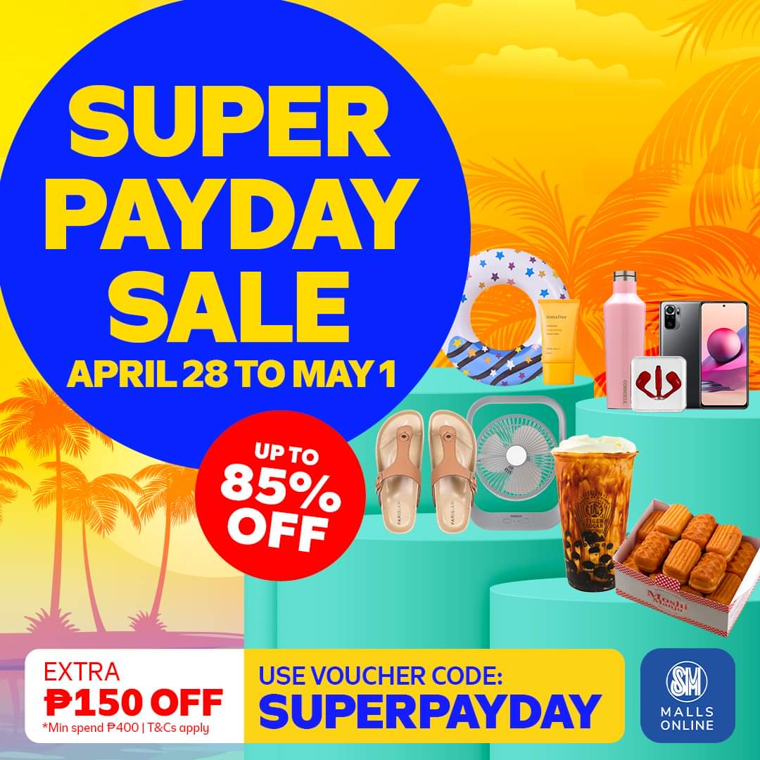 Up to 85 OFF this coming Super Payday Sale of SM Malls Online from