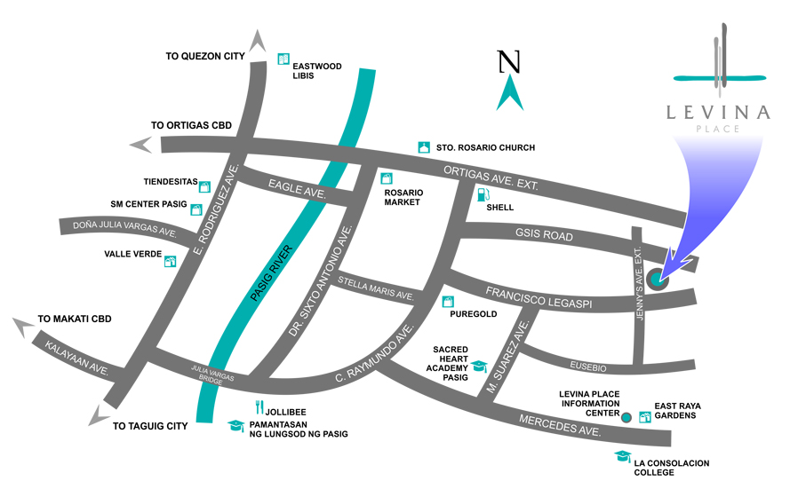 Levina Location Map